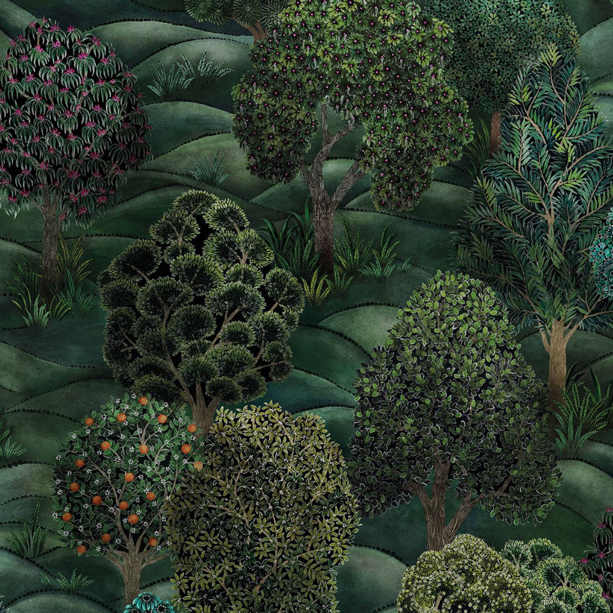 Tapet Forest Greens