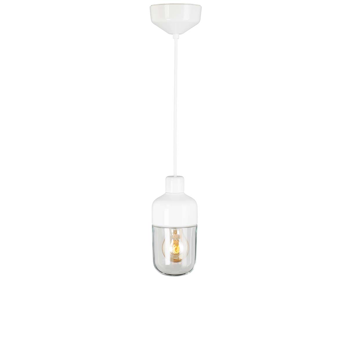 OHM 100/215 Pendel Klart Glass E27 IP44